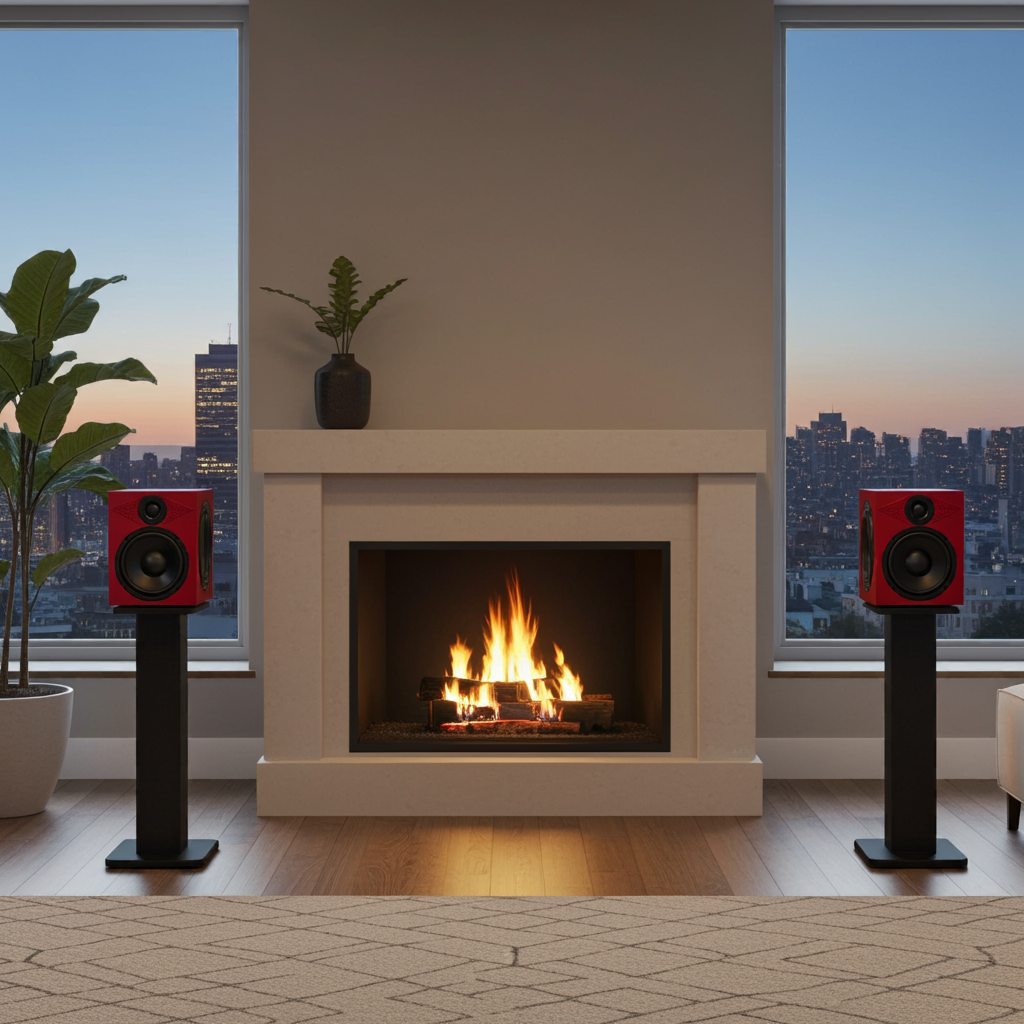 Chesky Audio LC1 Bookshelf Monitor - Color Edition. - Red -  3D Printed Advanced Sound Speakers - Best Speaker of 2025 - The Absolute Sound Editors Choice Award Winner 2026 - Future Audiophile Best Gear Award Winner.