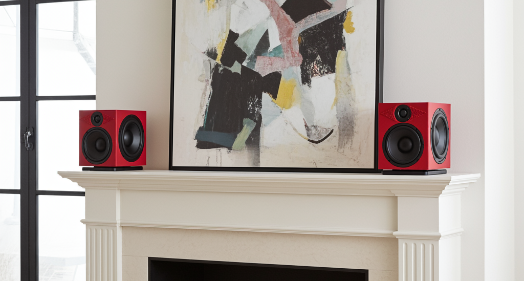 Chesky Audio LC1 Bookshelf Monitor - Color Edition. - Red -  3D Printed Advanced Sound Speakers - Best Speaker of 2025 - The Absolute Sound Editors Choice Award Winner 2026 - Future Audiophile Best Gear Award Winner.