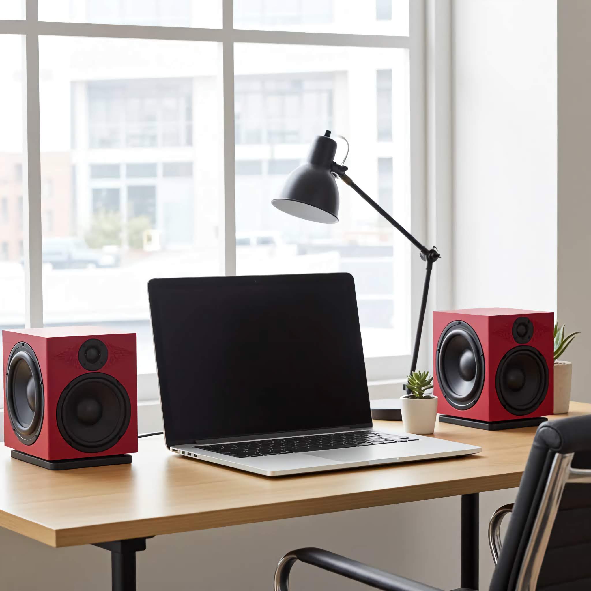 Chesky Audio LC1 Bookshelf Monitor - Color Edition. - Red -  3D Printed Advanced Sound Speakers - Best Speaker of 2025 - The Absolute Sound Editors Choice Award Winner 2026 - Future Audiophile Best Gear Award Winner.